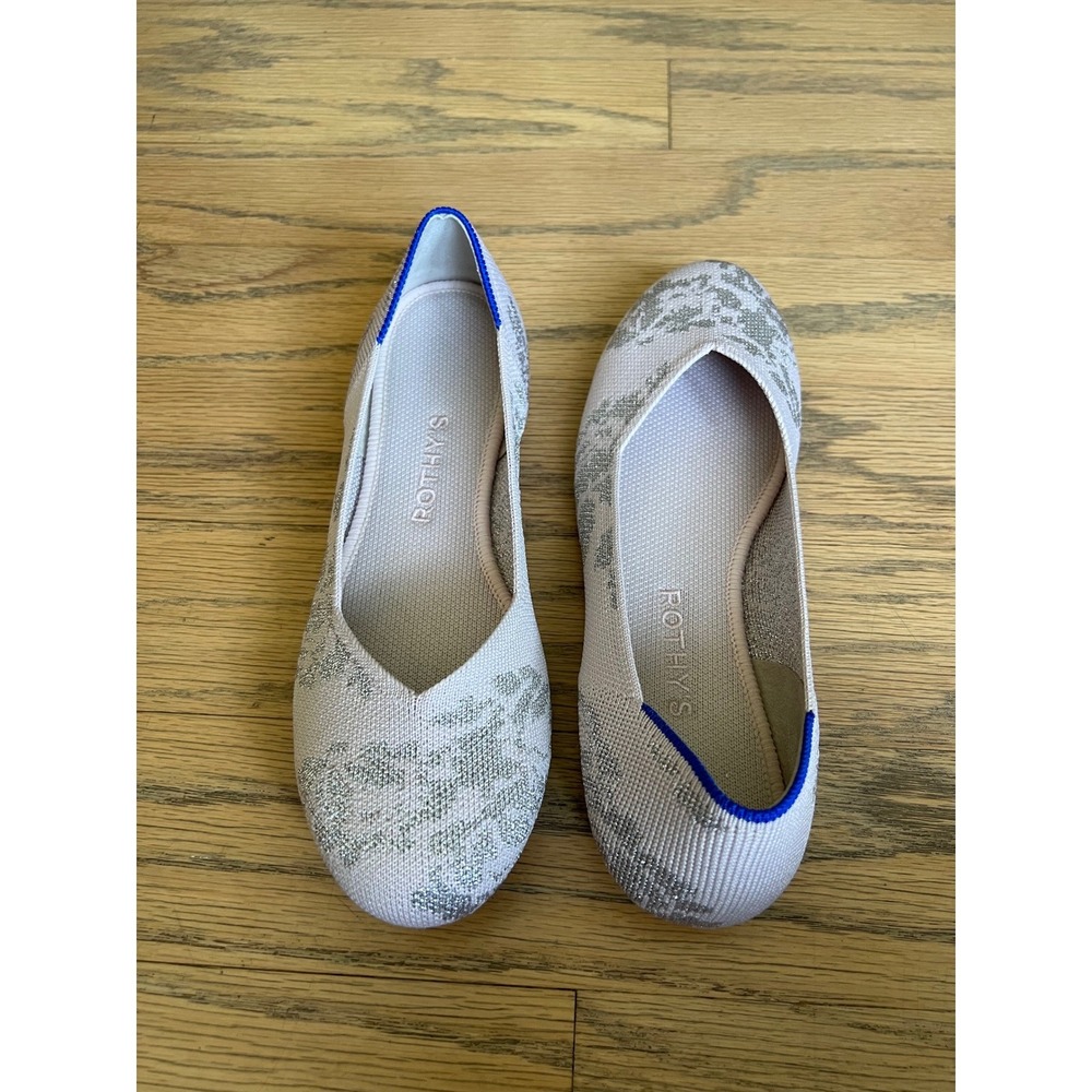 Rothys The Flat in Burnished Blush Knit Ballet Flats Womens 7 - Picture 13 of 13